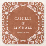 Dessous-de-verre Carré En Papier Élégant Mariage mexicain Papel Picado Dessous de v<br><div class="desc">Célébrez votre journée spéciale avec ces dessous de verre en papier carré mexicain Papel Picado, parfait pour ajouter une touche élégante mais traditionnelle à votre décor mariage. Le jeu de couleurs en terre cuite et le design complexe font de ces dessous de verre un lieu idéal pour les mariages rustiques...</div>