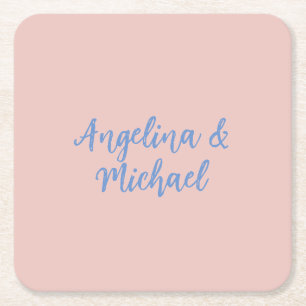 Dessous-de-verre Carré En Papier Élégant stylish tendance Unique Noms Calligraphie