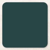 Dessous-de-verre Carré En Papier élégant vert foncé (Devant)