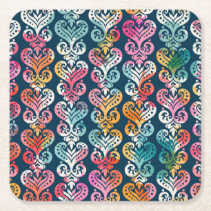 Dessous-de-verre Carré En Papier Éléments décoratifs, design motif polyvalent.