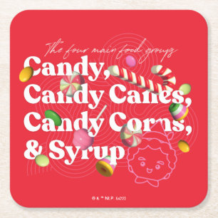 Dessous-de-verre Carré En Papier Elf the Movie Les Quatre Principaux Groupes Alim