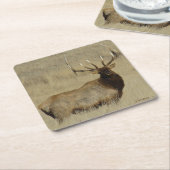 Dessous-de-verre Carré En Papier Elk taureau E30 (Incliné)