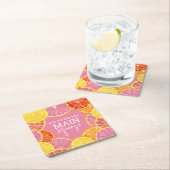 Dessous-de-verre Carré En Papier Elle a trouvé sa Baby Shower de mariage (En situation)