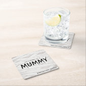 Dessous-de-verre Carré En Papier Elle va être un Baby shower d'Halloween maman (En situation)