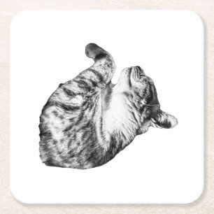 Dessous-de-verre Carré En Papier Ember-Step Purr