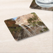 Dessous-de-verre Carré En Papier Emerald Pool Falls I du parc national Zion (Incliné)