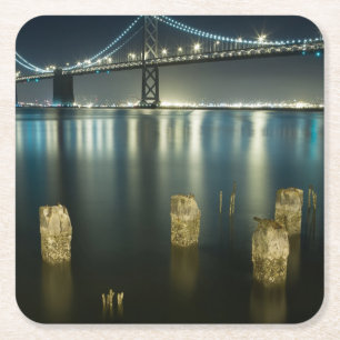 Dessous-de-verre Carré En Papier Empilages le long de l'Embarcadero, San Francisco