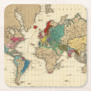 Dessous-de-verre Carré En Papier Empire de l'ANNONCE 1811 de Napoleon Bonaparte