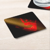 Dessous-de-verre Carré En Papier Empreinte sanglante (Incliné)