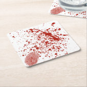 Dessous-de-verre Carré En Papier empreinte sanguine (Incliné)