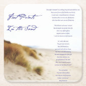 Dessous-de-verre Carré En Papier empreintes dans le sable (Devant)