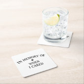 Dessous-de-verre Carré En Papier En Mémoire De Quand J'Ai Pris Soin (En situation)