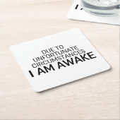 Dessous-de-verre Carré En Papier En Raison De Circonstances Malheureuses, Je Me Rév (Incliné)