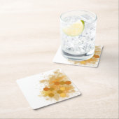 Dessous-de-verre Carré En Papier Encre alcoolique en nid d'abeille (En situation)
