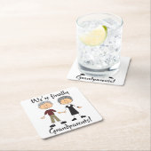 Dessous-de-verre Carré En Papier Enfin grands-parents (En situation)