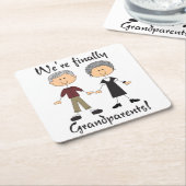 Dessous-de-verre Carré En Papier Enfin grands-parents (Incliné)