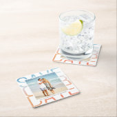 Dessous-de-verre Carré En Papier Enregistrer la date aquarelle Ombre photo Faire-pa (En situation)