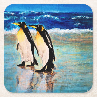 Dessous-de-verre Carré En Papier Ensemble de Dessous de verre de Beach Buddies