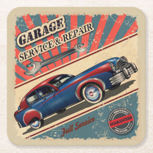 Dessous-de-verre Carré En Papier Ensemble de Dessous de verre de réparation automat