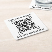 Dessous-de-verre Carré En Papier Entreprise | Analyse du code QR (Incliné)