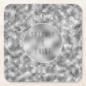 Dessous-de-verre Carré En Papier Épersion d'argent (Devant)
