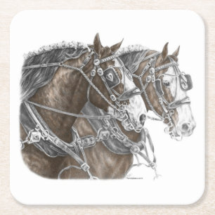 Dessous-de-verre Carré En Papier Équipe cycliste Clydesdale