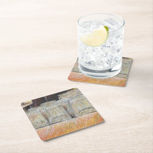 Dessous-de-verre Carré En Papier Équivalent lumineux des émotions passionnées (En situation)