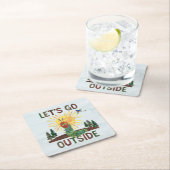 Dessous-de-verre Carré En Papier Eric Carle | Allons dehors (En situation)