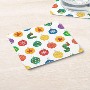 Dessous-de-verre Carré En Papier Eric Carle   Caterpillar Motif de Noël