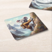 Dessous-de-verre Carré En Papier Escalade de Koala Mountain (Incliné)