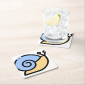 Dessous-de-verre Carré En Papier Escargot (En situation)