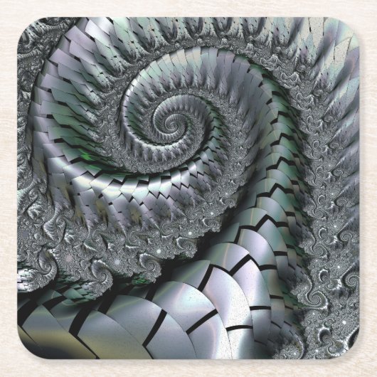 Dessous-de-verre Carré En Papier Escheresque (Devant)