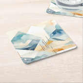 Dessous-de-verre Carré En Papier Esprit Abstrait (Incliné)