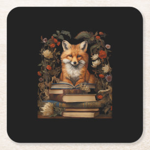 Dessous-de-verre Carré En Papier esthétique Cottagecore amoureux de livres Goblinco