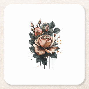Dessous-de-verre Carré En Papier Esthétique Fée Goblincore Et Champignon Cottagecor