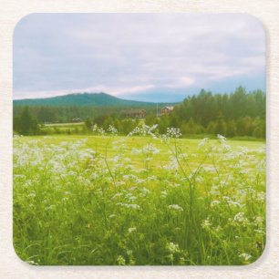 Dessous-de-verre Carré En Papier Été à Hälsingland - Helsingia