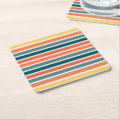 Dessous-de-verre Carré En Papier Été de '77 Stripes (Incliné)