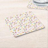 Dessous-de-verre Carré En Papier Été ensoleillé (Incliné)