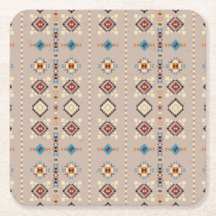 Dessous-de-verre Carré En Papier Ethnique : un motif tribal transparent