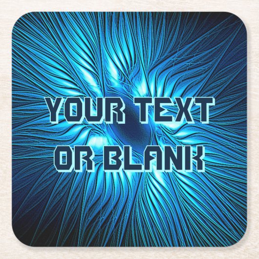 Dessous-de-verre Carré En Papier Étoile bleue sculptée (Devant)