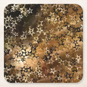 Dessous-de-verre Carré En Papier Étoiles d'or