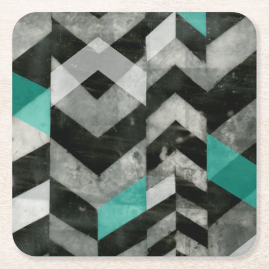 Dessous-de-verre Carré En Papier Exclusion Chevron II (Devant)