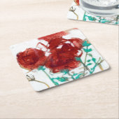 Dessous-de-verre Carré En Papier Expression Fleur I (Incliné)