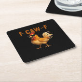 Dessous-de-verre Carré En Papier F-Caw-F Chicken Classic Aesthetic Design (Incliné)