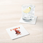 Dessous-de-verre Carré En Papier F-Caw-F Classic Basic Design (En situation)