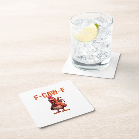 Dessous-de-verre Carré En Papier F-Caw-F Classic Basic Design (En situation)