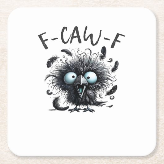 Dessous-de-verre Carré En Papier F Caw F Retro Classic Style (Devant)