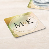 Dessous-de-verre Carré En Papier Fab Chartreuse 🤵 audacieux et élégant Mariage bud (Incliné)