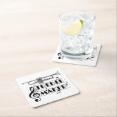 Dessous-de-verre Carré En Papier Fabricant triple de trompettiste (En situation)