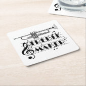 Dessous-de-verre Carré En Papier Fabricant triple de trompettiste (Incliné)